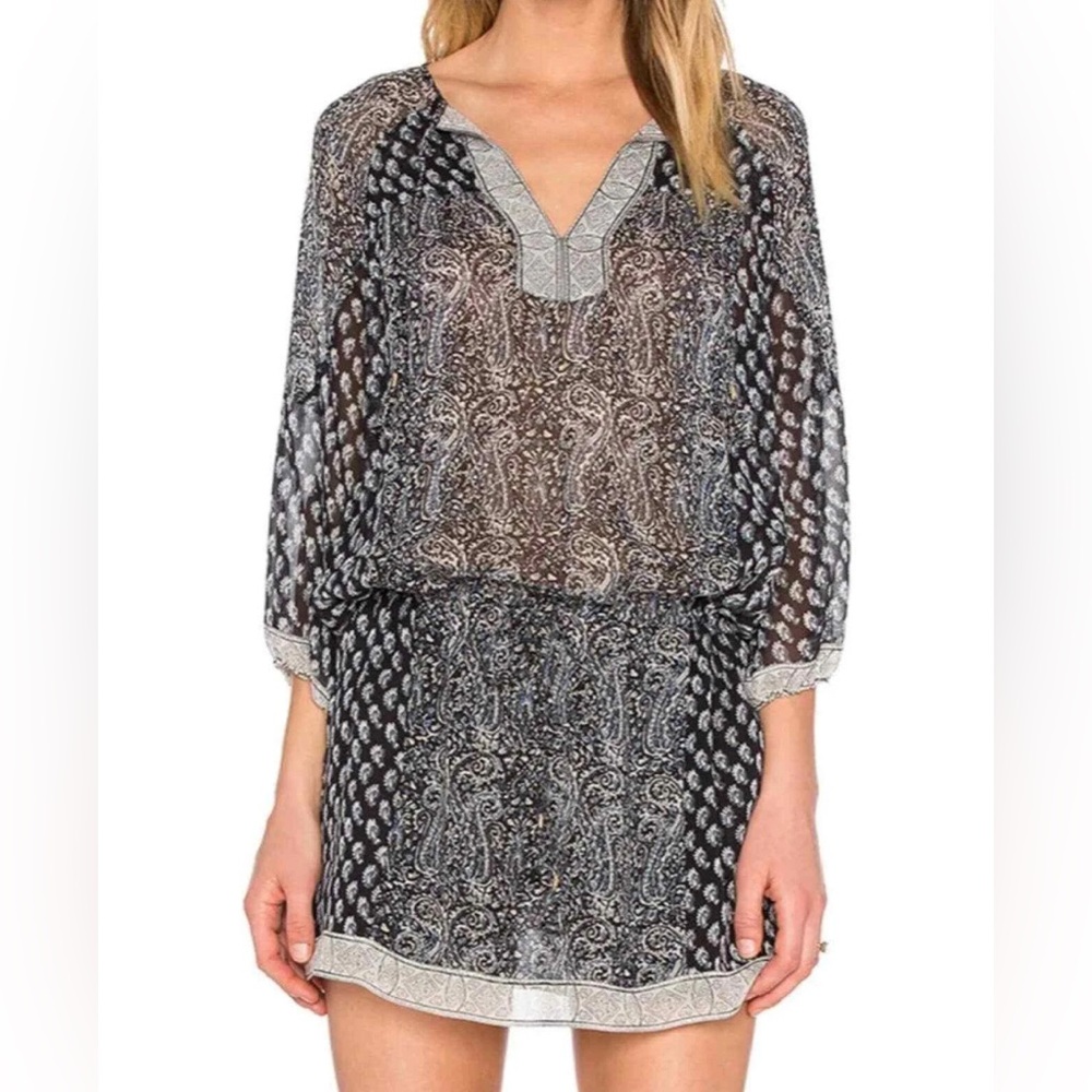 Ulla Johnson Salinas Silk Mini Dress in Mer Size 6